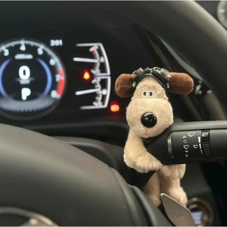 Bilpynt Hund, Søt Plysj Hund Bil Blinklys Vindusvisker Pynt, Bil Dashbord Ornament Hundedukke, Kreativ Bilpynt