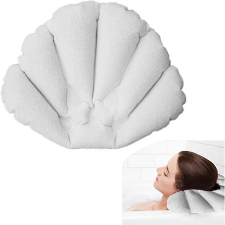 1 stk oppblåsbar badepute, badekarpute med sugekopper, formet badepute, avslapning Sp