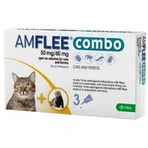 Amflee Combo 50mg/60mg Spot On Antiparassitario Per Gatti E