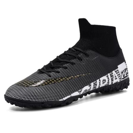 Utendørs fotballsko Høyankeltrening Sportssneakers Broken nail black 41