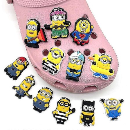 12 stk. Minions Grusomme Mig Sko Dekoration Charms Til Børn Voksne Crocs Sko DIY Tilbehør (FMY)
