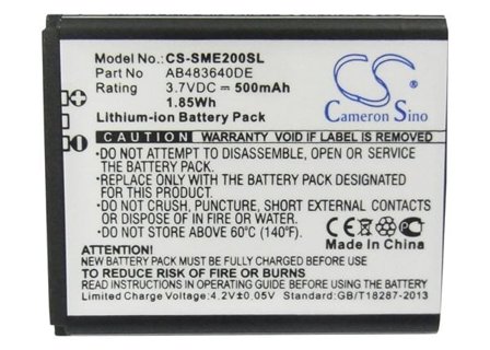 Batteri till SmartPhone, Mobil för Samsung SGH-E200, SGH-E208, SCH-S259 m.fl.