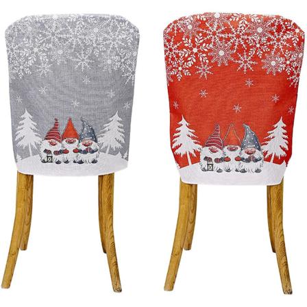 2 st julstolsöverdrag Tomte Stolsryggöverdrag Juldekoration Matstolsöverdrag Julstolsöverdrag för jul