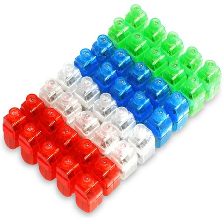 40 stk. LED Fingerlys til Børn, LED Finger Lommelygte Lysende Finger Ring Legetøj til Festlige Gaver, Halloween, Raver, Koncerter