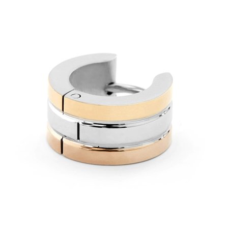 Boucle d'oreille dorée et argentée for Men