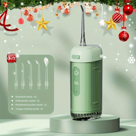 Vannfloss - Trådløs Oppladbar Tannspyler Med 3 Moduser, Inntrekkbar Tank Og Kraftig Batterilevetid For Hjemme Og Reise Tannpleie, Braces (FMY)