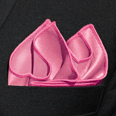 Screaming Light Pink Basic Pocket Square for Men - Solid Colour Pocket Squares