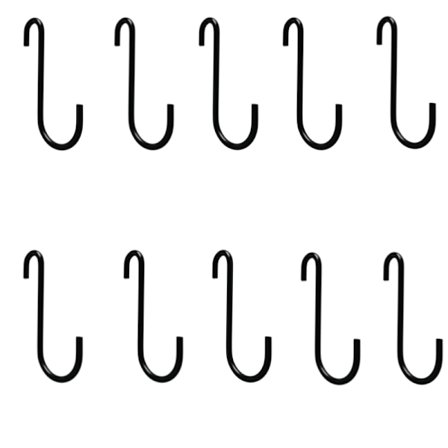S-formede kroge, kraftige metalkroge, 10 stk