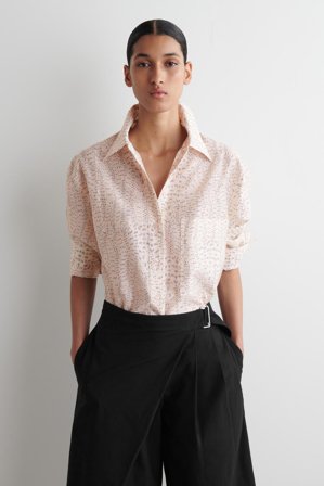 COS Women's Printed Fluid Shirt in Pink