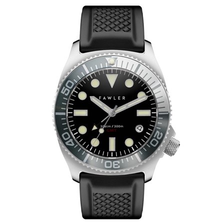 Alon | Reloj de buceo de acero inoxidable gris GMT para hombres - Relojes de pulsera