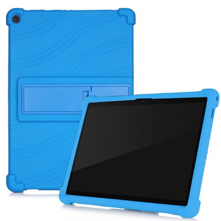 Silikoni slide-out kickstand design tapauksessa Lenovo Tab M10 FHD Plus - Sininen