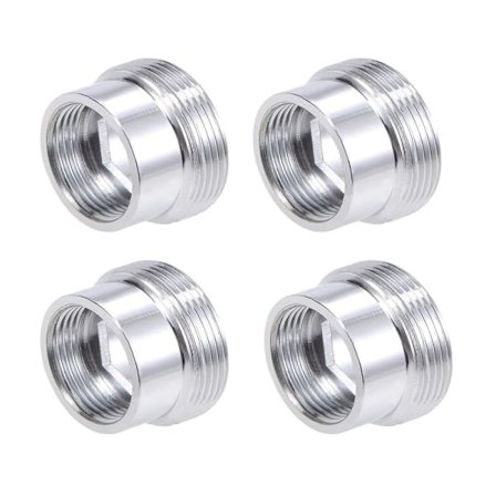 Kranadapter, Hona M18 till Hane M22 Kranbubblare Adapter, Lämplig för Luftare för Anslutning till Kökskran, (M18-M22)4ST