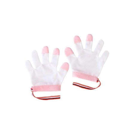 Bitvänliga babymittar som hindrar handsugning, andningsbara skyddshandskar, enkel design för nyfödda spädbarn, S för 6 till 18 månader