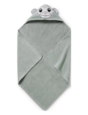 Hooded Towel - Pebble Green Home Bath Time Towels & Cloths Towels Grå Elodie Details*Betinget Tilbud