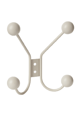 Åhléns Home Krok COLIN 4 krokar & hängare Beige ONESIZE