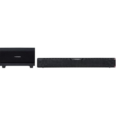 THOMSON SB60BTS - Trådlös soundbar med subwoofer - Bluetooth 5.0 - Stereoanläggning - 60W - Väggfäste - Svart