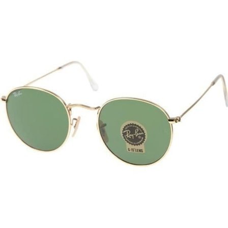 Solsken - RAY BAN - RB3447 001 - Guld - Rund - Metall