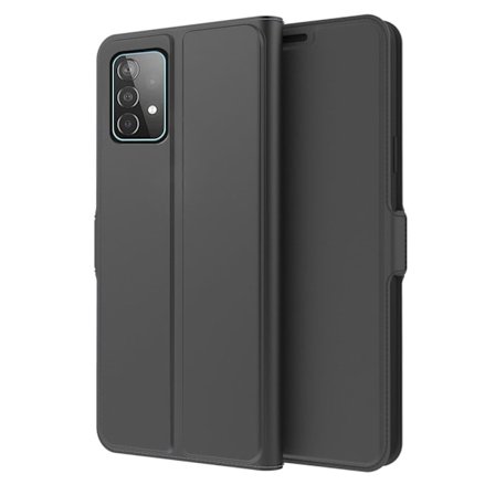 Glat og tyndt Premium Pu Læder Etui til Samsung Galaxy A23 5g - Sort