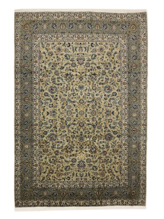 245X355 Tapis Kashan D'orient Jaune Foncé/Marron (Laine, ) Carpetvista