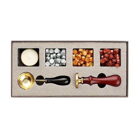 Voksforseglingsstempelsett, klassisk vintage voksforseglingsstempelsett, retro