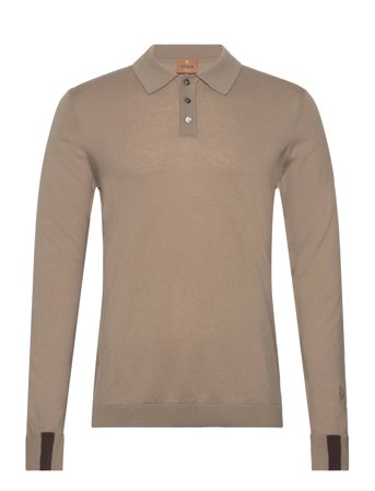 Mos Mosh Gallery Mmgadam Soft Ls Polo Knit - Beige - L