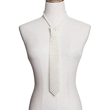 1 stk. Hvid Perle Halskæde Håndlavet Vævning Dame Skjorte Halskæde Halskæde Perle Halskæde Til Kvinder Piger