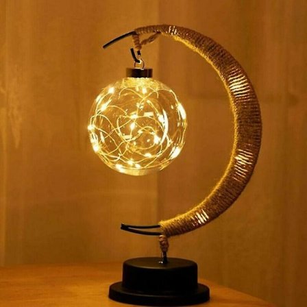 Förtryllande Månskenlampa Barnrum Led Rund Måne Boll Nattlampa Ro