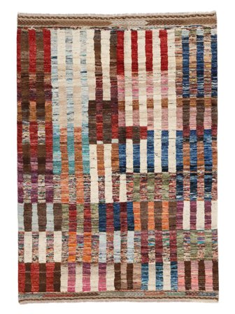 Tapis Moroccan Berber - Afghanistan 151X200 Rouge Foncé/Noir (Laine, Afghanistan)