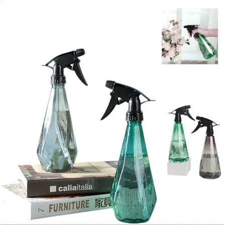 To-pakning høytrykks kontinuerlig vannkanne justerbar PET-plastdyse blomstervanning og desinfiserende sprayflaske rengjøringsspray