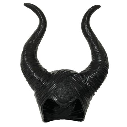 Black Queen Witch Demon Horns Hat Mask Cosplay Djur Headpiece Halloween Huvudbonad Dress Up Party Kostymer Rekvisita demon horn