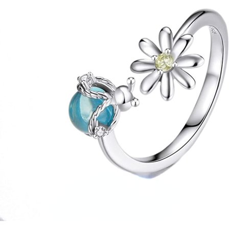 925 Sterling Silver Ring Zircon Inlaid Ring Dais