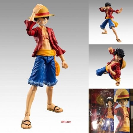 Anime Figur One Piece Zoro Action Figur Monkey D Luffy Figur Skulptur Dekorasjon Statue Dukke Modell Samleleke Figur 18cm