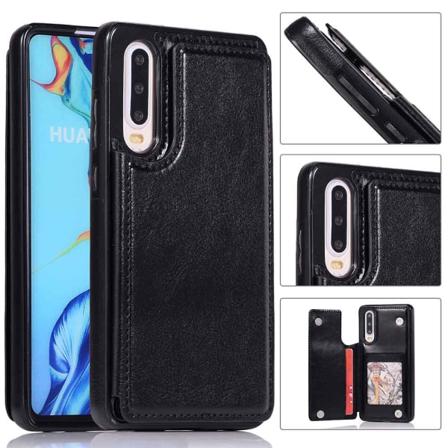 Huawei P30 - Skal med Korthållare Svart