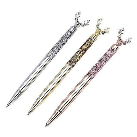 3 stk. reinsdyr kulepenner julehjort penner julepapir [D]