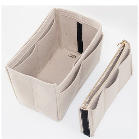 Väska Organizer Insats, Filtväska Organizer med Dragkedja, Plånbok