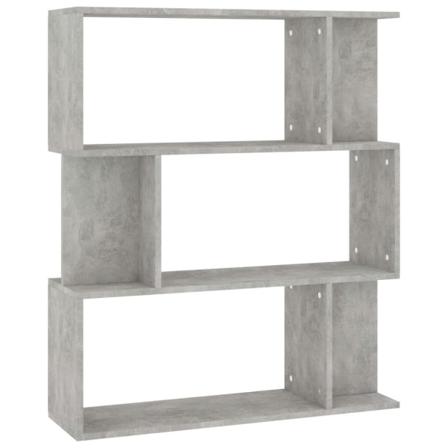Vidaxl Bokhylla/rumsavdelare Betonggrå 80x24x96 Cm Konstruerat T Grå