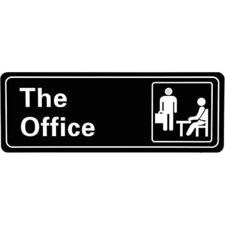 3 Kontordørskilt i holdbart akryl, selvklebende skilt, enkle å montere, 8x23 cm (svart og hvitt)