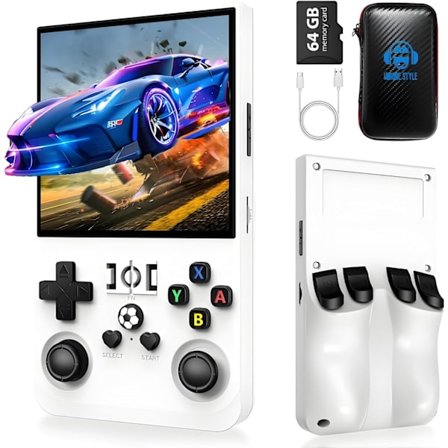 2025 Uusin malli 2025 Uusi päivitys R36MAX Retro-käsikonsoli, 4,0 tuuman IPS-videopelikonsoli 64 Gt:n TF-kortilla Yli