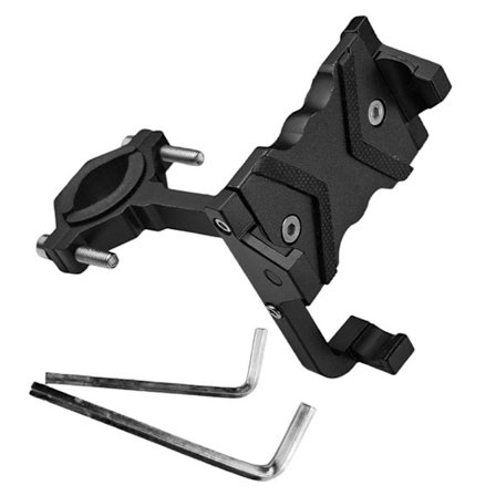 Moottoripyörän ohjaustankoon asennettava iskunkestävä teline matkapuhelimen pidike