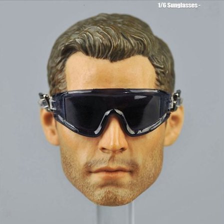 1/6 Soldat Doll Briller Mandlige/Kvindelige Dukkebriller SORT