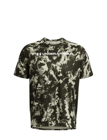 Ua Tech Abc Camo Ss Sport Men Men Sports Clothes Sport Tops Sport T-shirts Khaki Green Under Armour