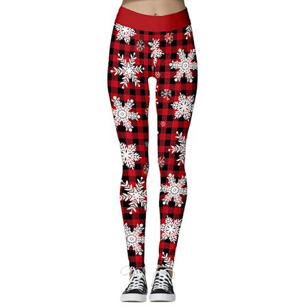 Jul Kvinder Højtaljede Leggings Stribede The Grinch Snefnug Trykt Stretch Skinny Bukser Julegave