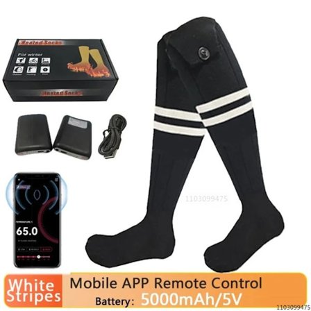 Nye opvarmede sokker 5000mah batteri elektriske opvarmede ski sokker vinter termiske opvarmede fodvarmer sport elektriske feber sokker