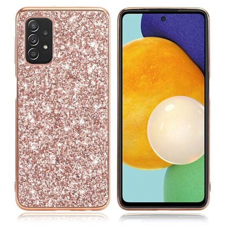 Glitter Samsung Galaxy A32 5G Suojakotelo - Ruusukulta