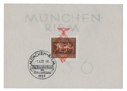 Tyske Rige 1937 - MICHEL Blok 10 - Miniark - Stemplet