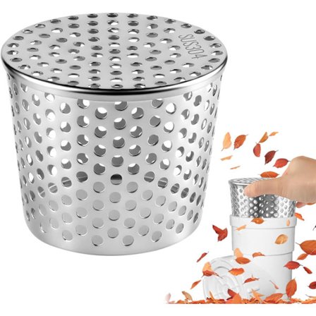 10*9*9cm Nedløpsrørbeskytter i rustfritt stål – 1 stk. takrenne rist, takrenne dekselsystem, takrenne, takrenne skjerm, sølv