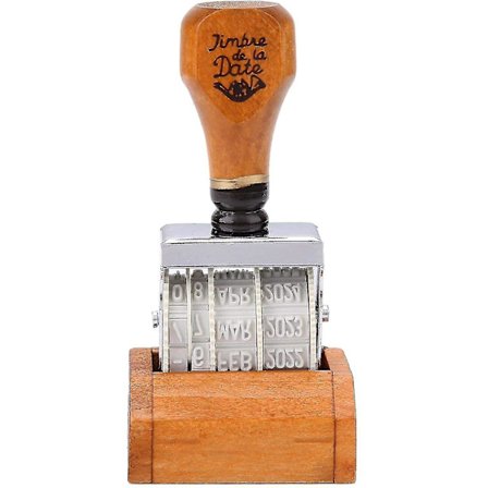 Munan päiväysleimasinpakkaus Puinen päiväysleimasin Tee-se-itse puukahvalla Päivämäärän digitaalinen sinetti Vintage-rullaleimasin Tee-se-itse 