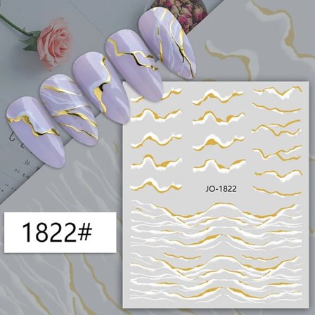 Blooming Ink Marble 3D -kynsitarra, musta kulta, liukuväri, kynsitaide, kesä, pronssikalvot, tee-se-itse-manikyyrikoristeet