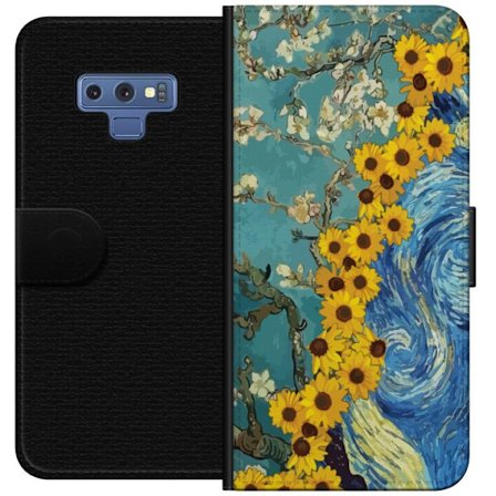 Yhteensopiva Lompakkokotelo Samsung Samsung Galaxy Note9 Van Gogh auringonkukka juliste Starry Night taiteellinen kukkia taiteellinen maalaus retro ta