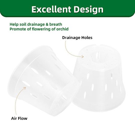 5 stycken 5 tum plastorkidéblomkruka transparent orkidé